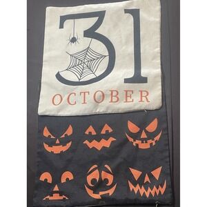 17×17 Pillow Case‎ Set Lot Of 2 October 31st And Pumpkin Halloween Themed